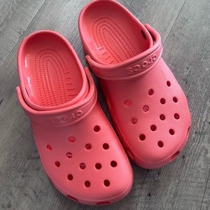 Bright Coral Crocs